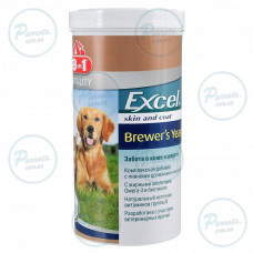 Вітаміни 8in1 Excel «Brewers Yeast» для собак та котів, пивні дріжджі з часником, 1430 шт (для шкіри та шерсті)