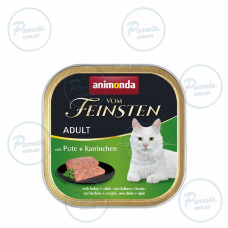 Влажный корм Animonda Vom Feinsten для кошек, с индейкой и кроликом, 100 г