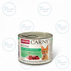 Корм вологий Carny Kitten Beef Chicken Rabbit д/кошенят з яловичиною куркою і кроликом 200 г