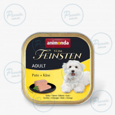 Вологий корм Animonda Vom Feinsten для дорослих собак, з індичкою та сиром, 150 г