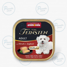 Вологий корм Animonda Vom Feinsten для дорослих собак, з олениною та йогуртом, 150 г
