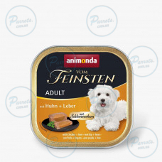 Вологий корм Animonda Vom Feinsten для дорослих собак, з куркою і печінкою, 150 г
