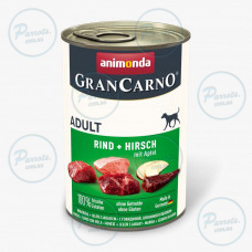 Влажный корм Animonda GranCarno для взрослых собак с говядиной, олениной и яблоком, 400 г