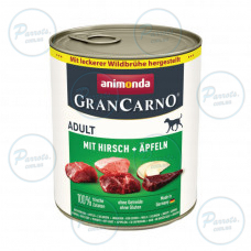 Корм вологий для собак Animonda GranCarno Adult Deer with Apple з олениною і яблуком, 800 г