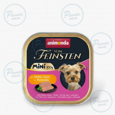 Корм вологий Animonda Vom Feinsten Adult Mini для собак мініпорід, з куркою, гускою + петрушка 100 г