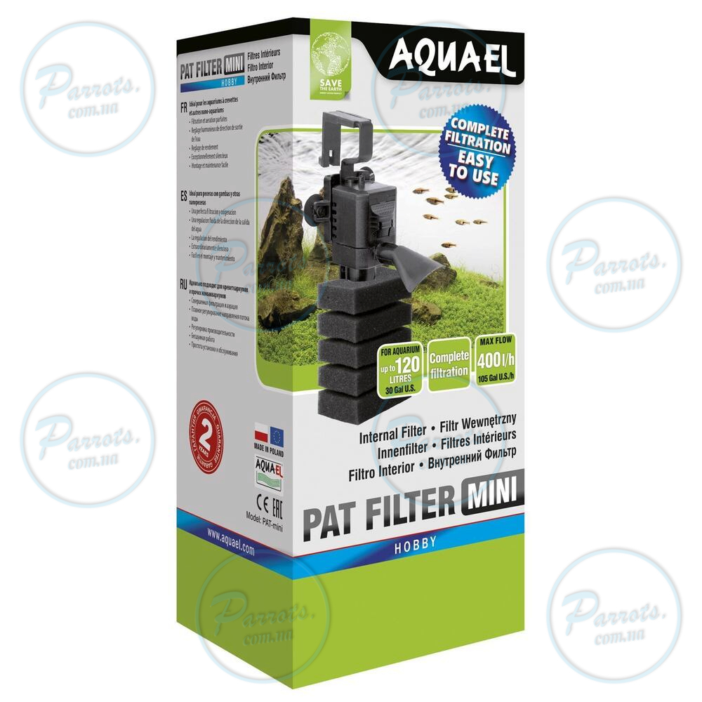 Фильтр Aquael внутренний для аквариума Pat-Mini 400 л/ч на 120 л