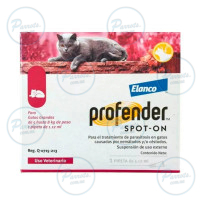 Капли на холке Bayer Elanco Profender для кошек от 5 до 8 кг антигельминтик 2 пипетки