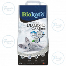 Наполнитель Biokats Diamond Classic для кошачьего туалета, бентонитовый, 8 л