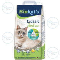 Наполнитель Biokats для кошачьего туалета Classic Fresh 3in1 бентонитовый 0,1 – 5мм 18 л