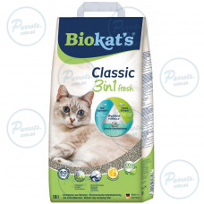 Наповнювач Biokats Classic Fresh 3in1 для котячого туалету, бентонітовий, 18 л