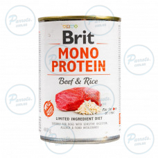 Влажный корм Brit Mono Protein Beef & Rice для собак, с говядиной и рисом, 400 г