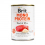 Вологий корм Brit Mono Protein Beef & Rice для собак, з яловичиною та рисом, 400 г