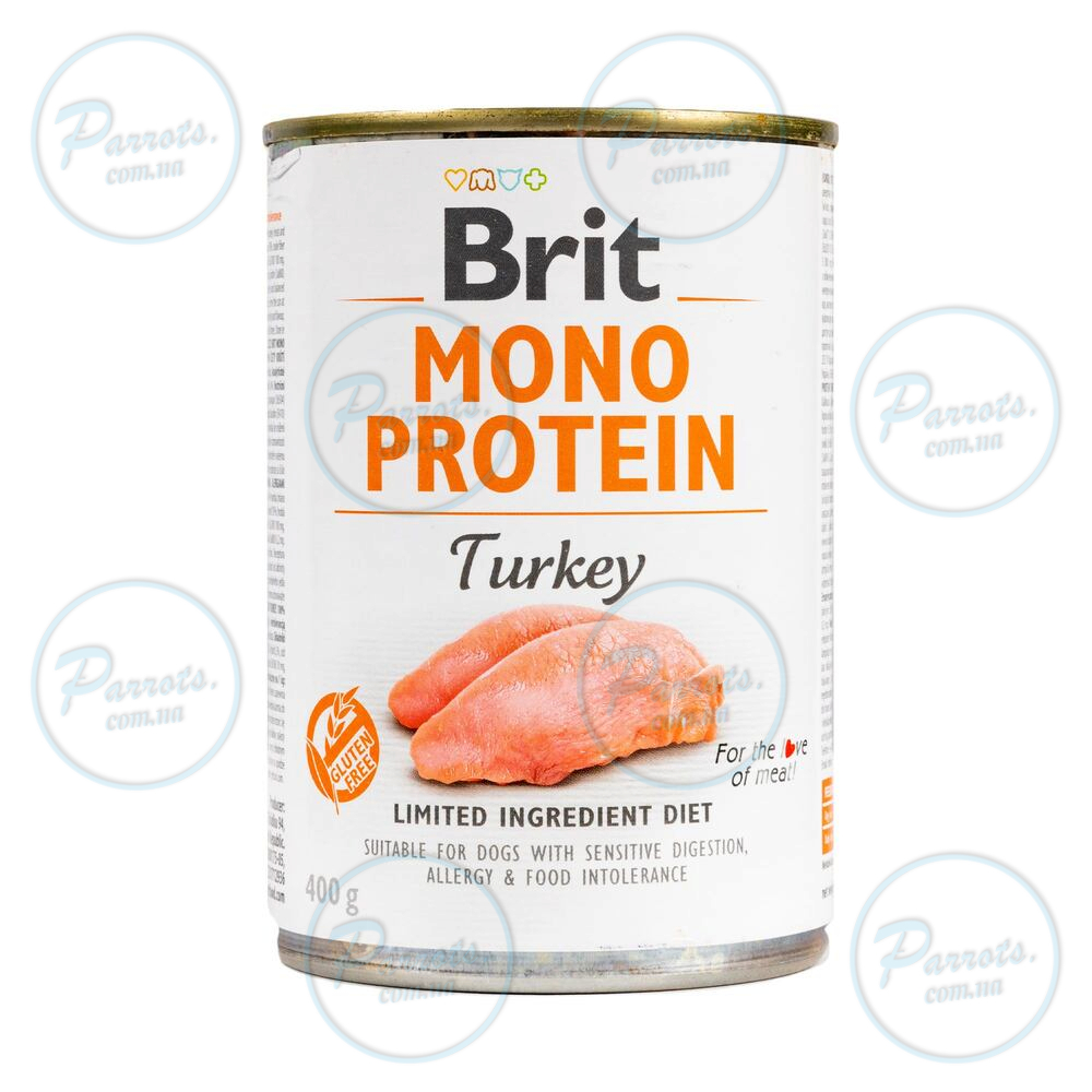 Влажный корм Brit Mono Protein Turkey для собак, с индейкой, 400 г