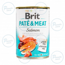 Влажный корм Brit Care Pate & Meat для собак, с лососем, 400 г