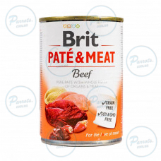 Влажный корм Brit Care Pate & Meat для собак, с говядиной и индейкой, 400 г