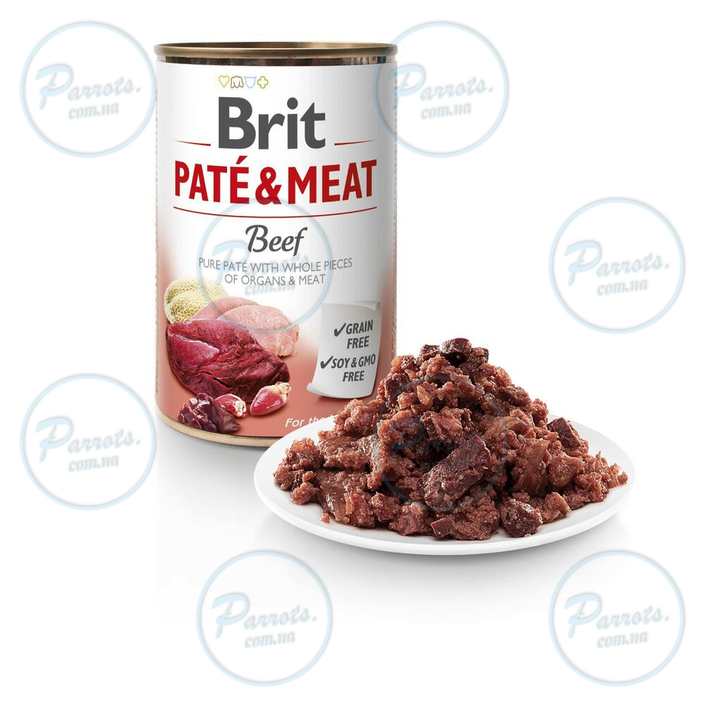 Влажный корм Brit Care Pate & Meat для собак, с говядиной и индейкой, 400 г