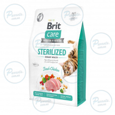 Сухой корм Brit Care Cat GF Sterilized Urinary Health для стерилизованных кошек, с курицей, 2 кг