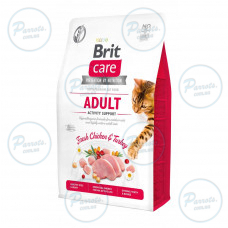 Сухой корм Brit Care Cat GF Adult Activity Support для кошек, живущих на улице, индейка и курица, 2 кг