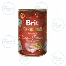 Корм влажный для собак Brit Mono Protein Christmas Carp with Potatoes рождественский ужин с карпом и картофелем 400 г