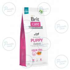 Сухой корм Brit Care Dog Grain-free Puppy для щенков, беззерновой с лососем, 12 кг