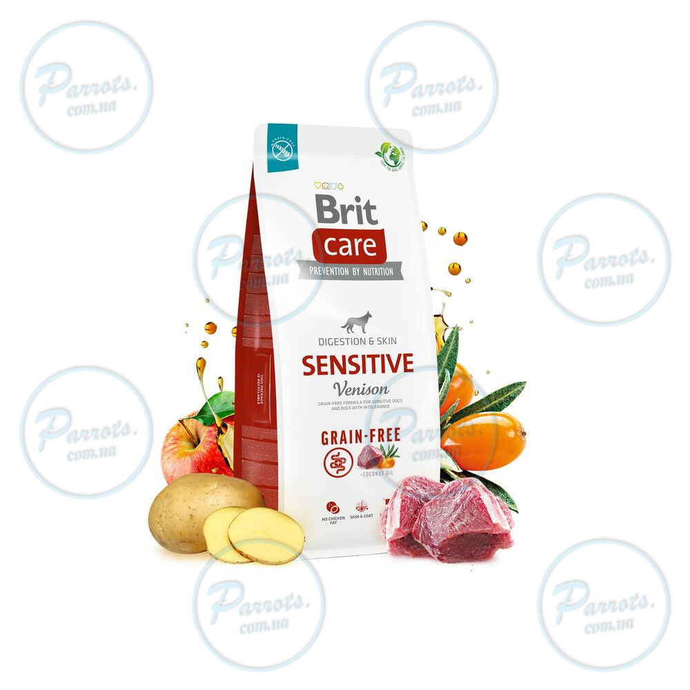 Сухий корм Brit Care Dog Grain-free Sensitive для собак з чутливим травленням, беззерновий з олениною, 3 кг