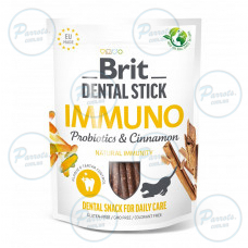 Ласощі для собак Brit Dental Stick Immuno для міцного імунітету, пробіотики та кориця, 7 шт, 251 г