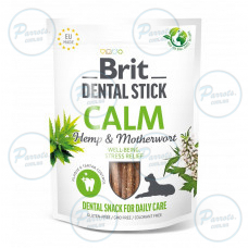 Ласощі для собак Brit Dental Stick Calm заспокійливі, коноплі та пустирник, 7 шт, 251 г