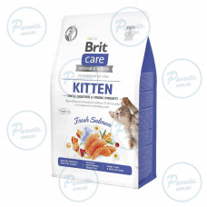 Сухой корм Brit Care Cat by Nutrition Kitten Gentle Digestion Strong Immunity для котят, с лососем, 400 г