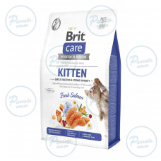 Сухой корм Brit Care Cat by Nutrition Kitten Gentle Digestion Strong Immunity для котят, с лососем, 2 кг