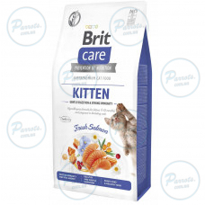 Сухой корм Brit Care Cat by Nutrition Kitten Gentle Digestion Strong Immunity для котят, с лососем, 7 кг