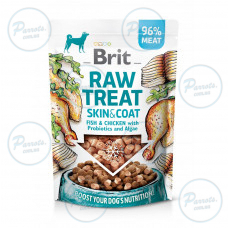 Ласощі для собак Brit Raw Treat freeze-dried Skin and Coat для шкіри та шерсті, риба і курка, 40 г