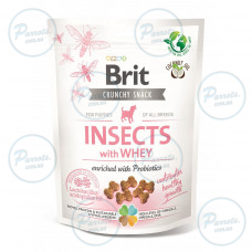 Ласощі для цуценят Brit Care Dog Crunchy Cracker Puppy Insects для росту, комахи, сироватка і пробіотики, 200 г
