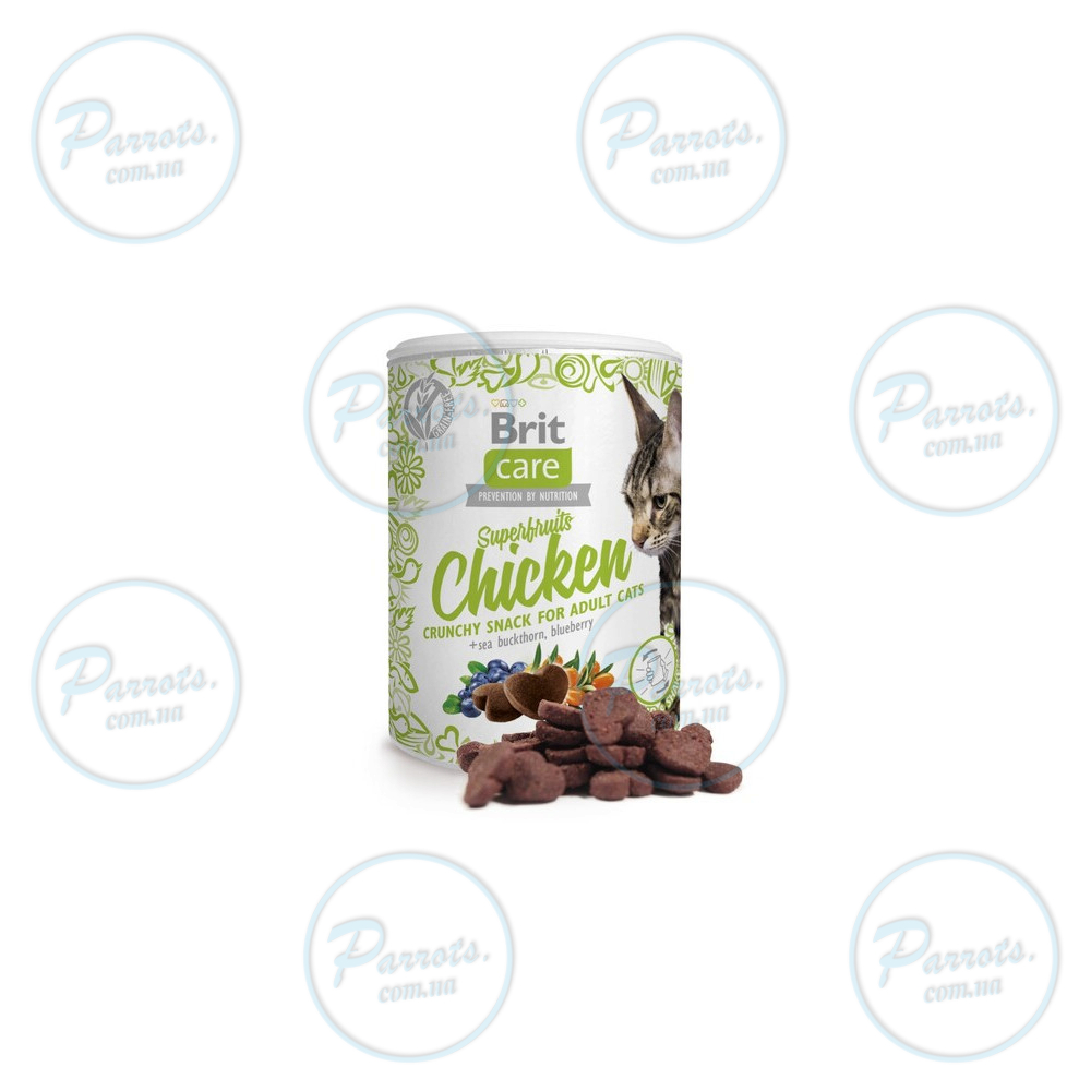 Ласощі для котів Brit Care Cat Snack Superfruits Chicken, курка 100 г