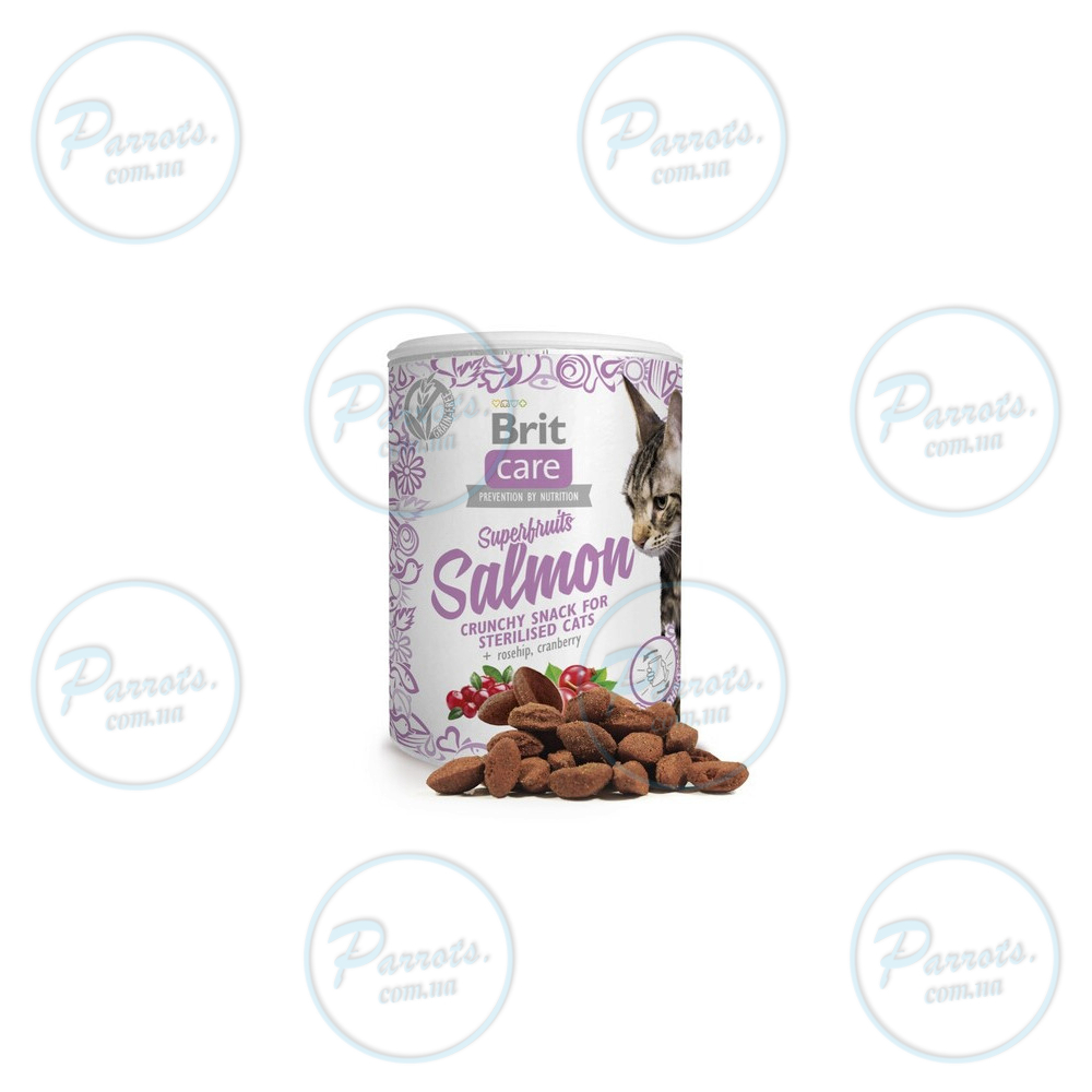 Лакомства для кошек Brit Care Cat Snack Superfruits Salmon, лосось, 100 г