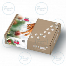 Подарунковий бокс Brit Care Cat Gift box Новорічний для котів з вологим кормом та ласощами 490 г