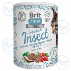 Лакомства для кошек Brit Care Cat Snack Superfruits Insect насекомые, 100 г