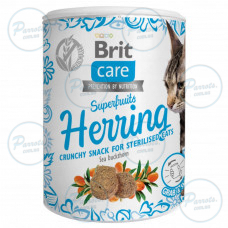 Ласощі для котів Brit Care Cat Snack Superfruits Herring оселедець, 100 г