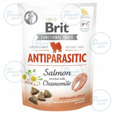 Функціональні ласощі для собак Brit Care Functional Snack Antiparasitic Salmon з лососем, 150 г