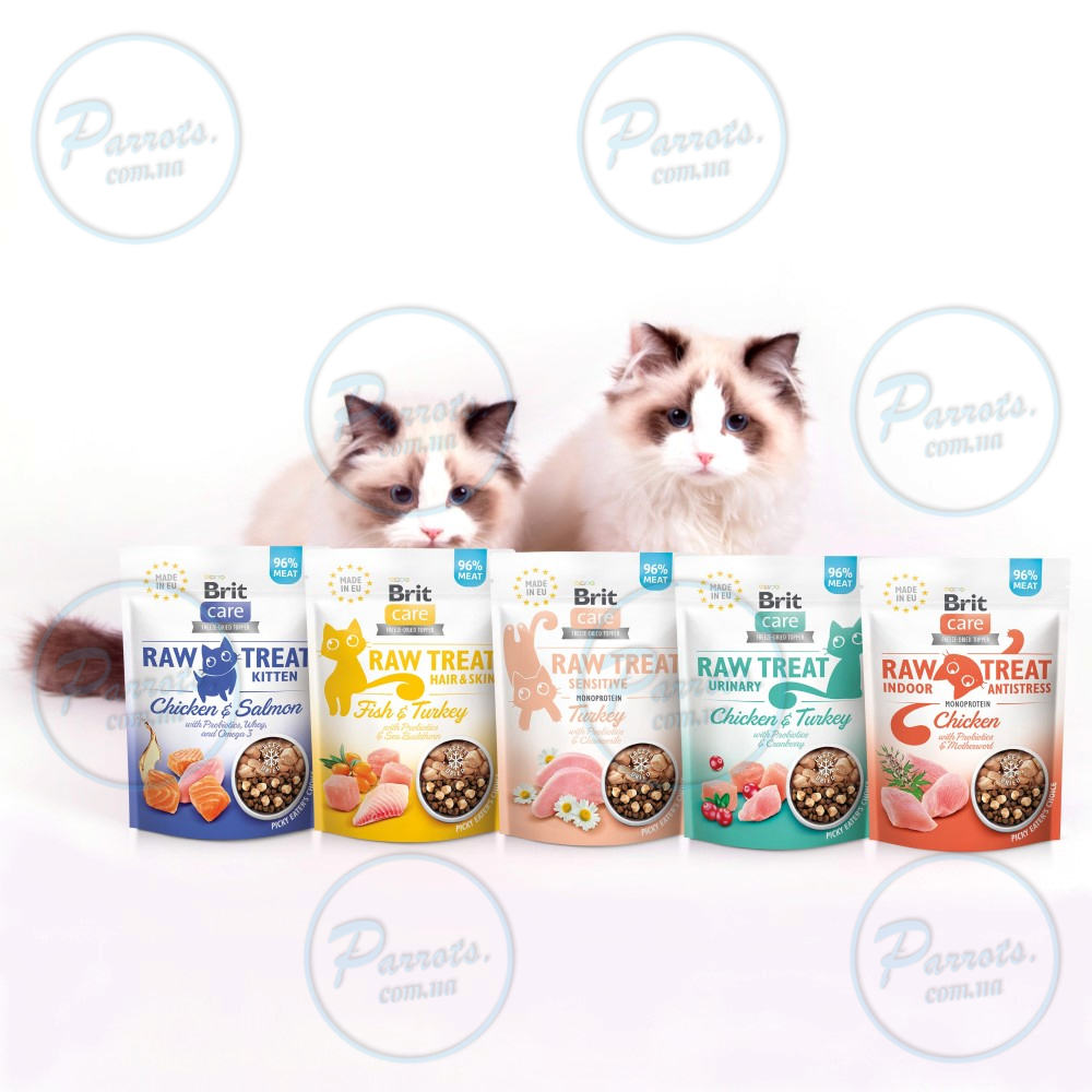 Лакомства для кошек Brit Raw Treat Indoor & Antistress Freeze-dried с курицей, 40 г