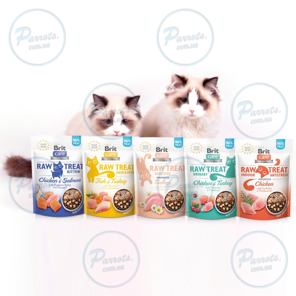 Лакомства для кошек Brit Raw Treat Sensitive Freeze-dried с индейкой, 40 г