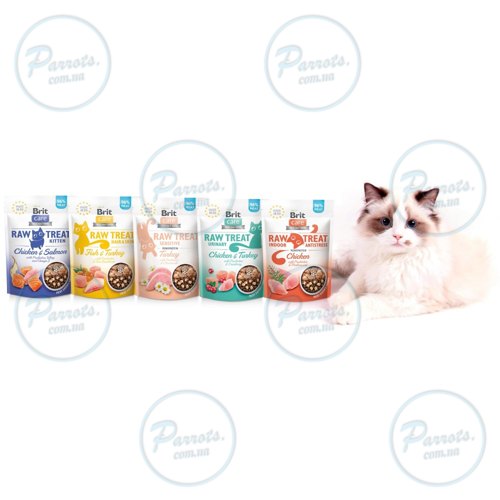 Лакомства для кошек Brit Raw Treat Sensitive Freeze-dried с индейкой, 40 г