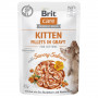 Корм вологий для кошенят Brit Care Cat Fillets in Gravy with Savory Salmon філе в соусі з лососем, пауч, 85 г