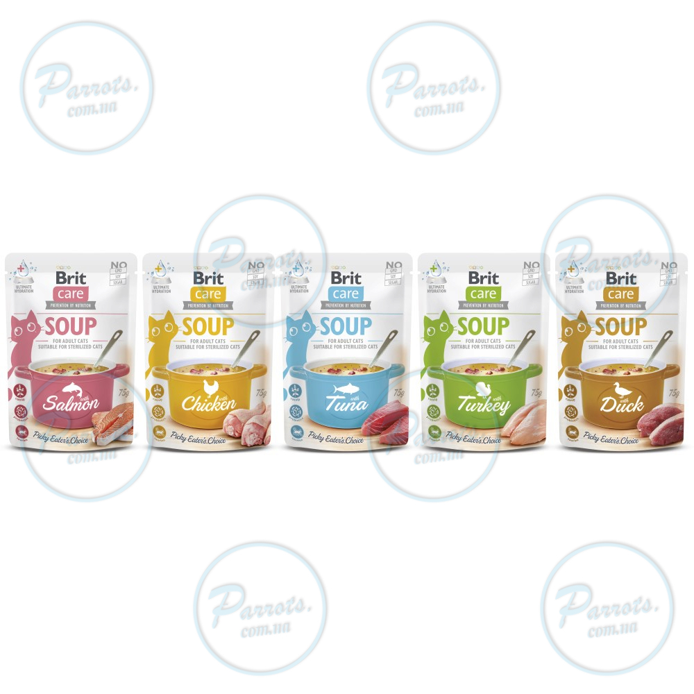 Корм влажный "Суп для кошек Brit Care Soup with Chicken с курицей", 75 г