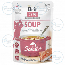 Корм влажный "Суп для кошек Brit Care Soup with Salmon с лососем", 75 г
