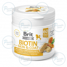 Вітаміни для собак Brit Vitamins Biotin Skin & Coat Care для шкіри та шерсті 60 таблеток
