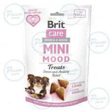 Ласощі Brit Care Mini Treats Mood для собак малих порід, проти стресу, з ягням, смак ванілі, 50 г