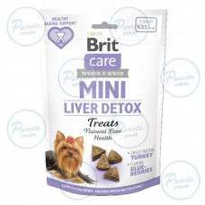 Ласощі Brit Care Mini Treats Liver Detox для собак малих порід, для детоксу печінки, з індичкою і смаком чорниці, 50 г