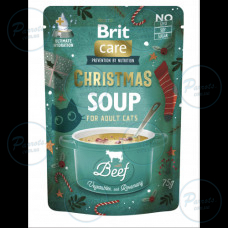 Корм вологий Brit Care Christmas Beef Soup для котів різдвяний суп з яловичиною 75 г Корм вологий Brit Care Christmas Beef Soup для котів різдвяний суп з яловичиною 75 г