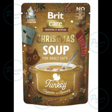 Корм вологий Brit Care Christmas Turkey Soup для котів різдвяний суп з індичкою 75 г Корм вологий Brit Care Christmas Turkey Soup для котів різдвяний суп з індичкою 75 г