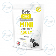 Сухой корм Brit Care GF Mini для взрослых собак миниатюрных пород, с ягненком, 400 г